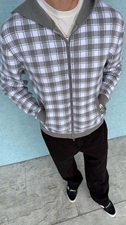 Zip Hoodie Cement Gray