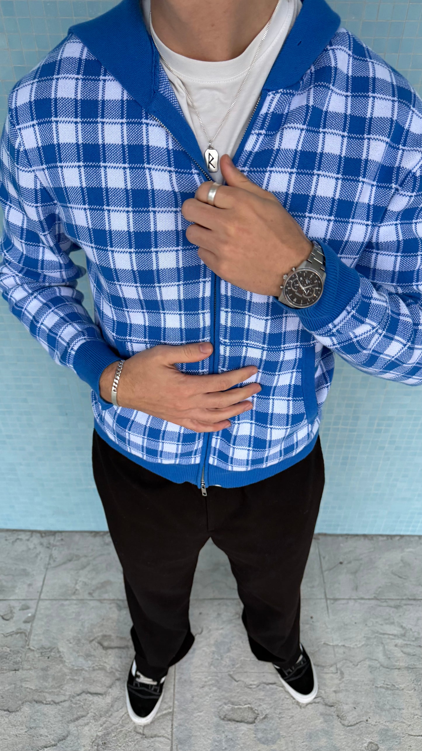 Zip Hoodie Cobalt Blue